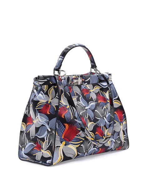 fendi peekaboo multicolor|Fendi large peekaboo tote.